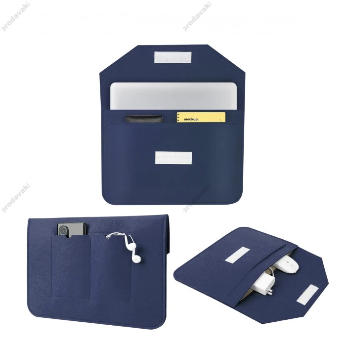 Чохол - конверт із повсті ZAMAX для MacBook ноутбука планшета 13"-14.2" Midnight Blue