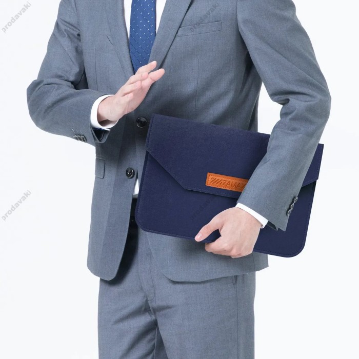 Чохол - конверт із повсті ZAMAX для MacBook ноутбука планшета 13"-14.2" Midnight Blue