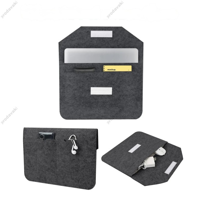 Чохол - конверт із повсті ZAMAX для MacBook ноутбука планшета 13"-14.2" Black