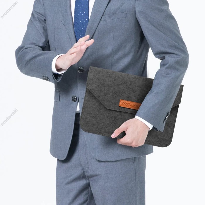 Чохол - конверт із повсті ZAMAX для MacBook ноутбука планшета 13"-14.2" Black