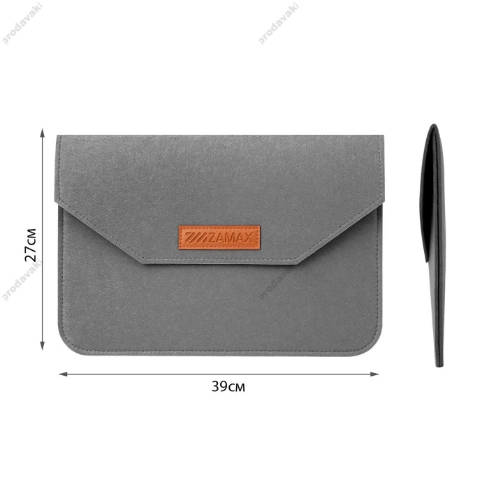 Чохол - конверт із повсті ZAMAX для MacBook ноутбука планшета 15"-16.2" Graphite