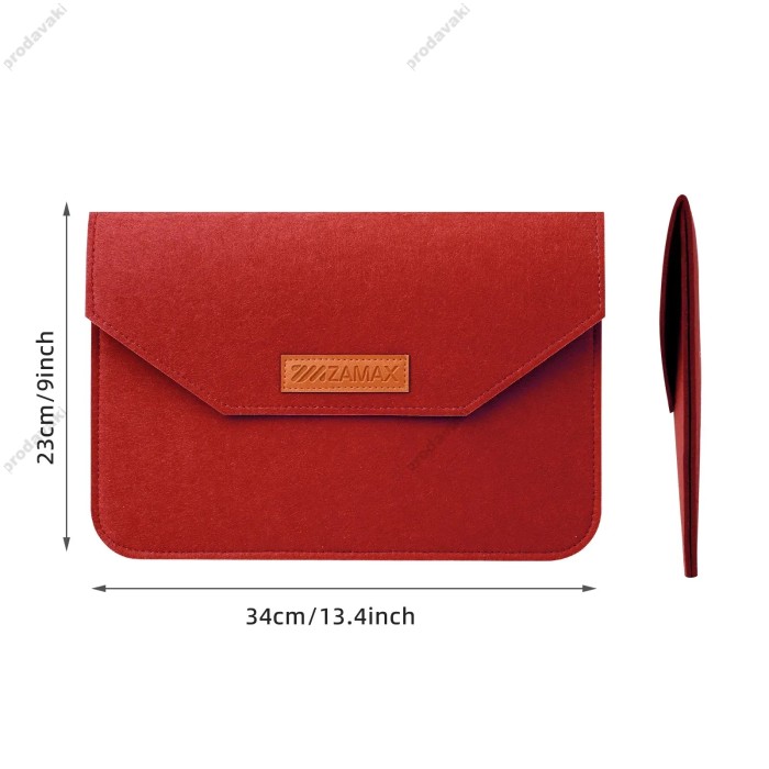 Чохол - конверт із повсті ZAMAX для MacBook ноутбука планшета 13"-14.2" Red