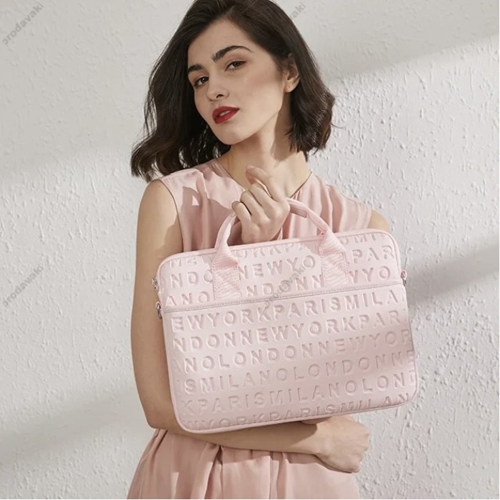 Сумка WiWU Cosmo Laptop Slim Bag для MacBook ноутбука планшета 13"-14.2" Pink