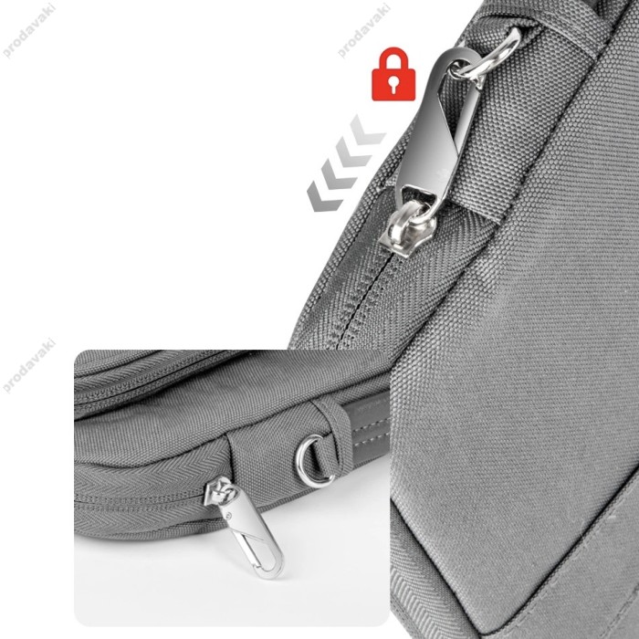 Папка-конверт Wiwu Cozy Classic Case для MacBook ноутбука планшета 13"-14.2" Gray