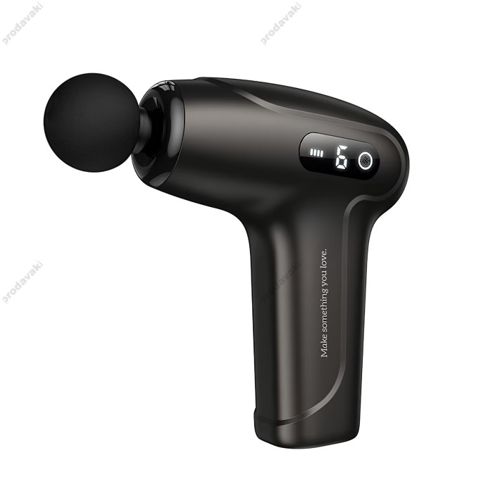 Фітнес-масажер для м'язів Hoco HP51 Electric mini silent fascia gun Black