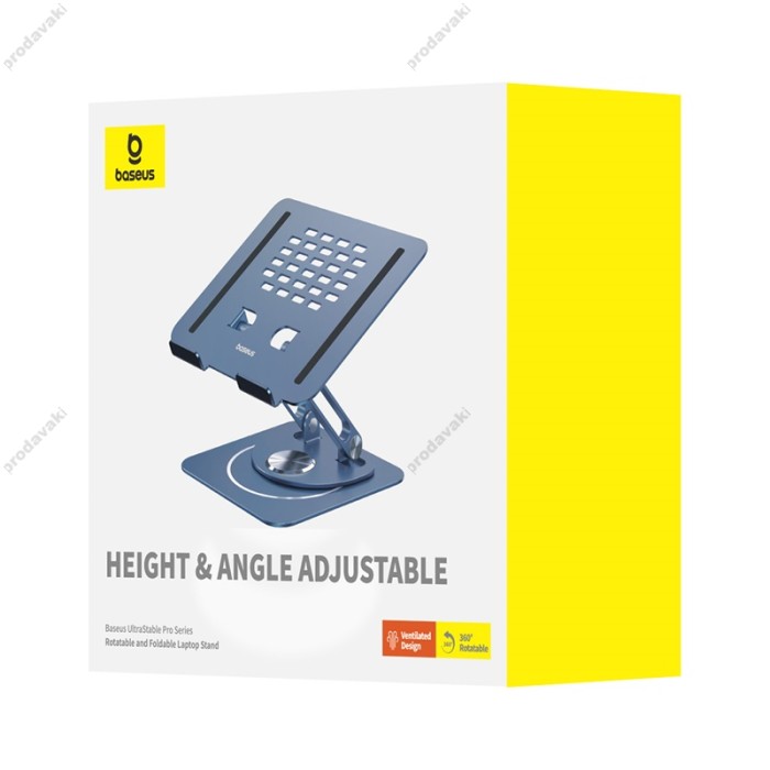 Підставка для ноутбука та MacBook Baseus UltraStable Pro Rotatable Foldable Laptop Stand Grey (B10059900811-00)