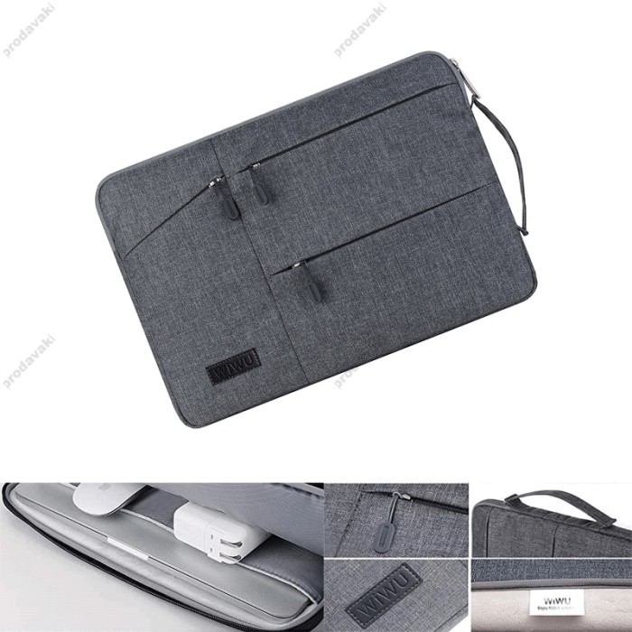 Чохол-папка WIWU Gent Pocket Sleeve для MacBook ноутбука 15"-16.2" Gray