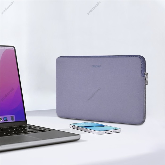 Папка-конверт Wiwu Skin Zero Sleeve для MacBook ноутбука планшета 13"-14.2" Purple