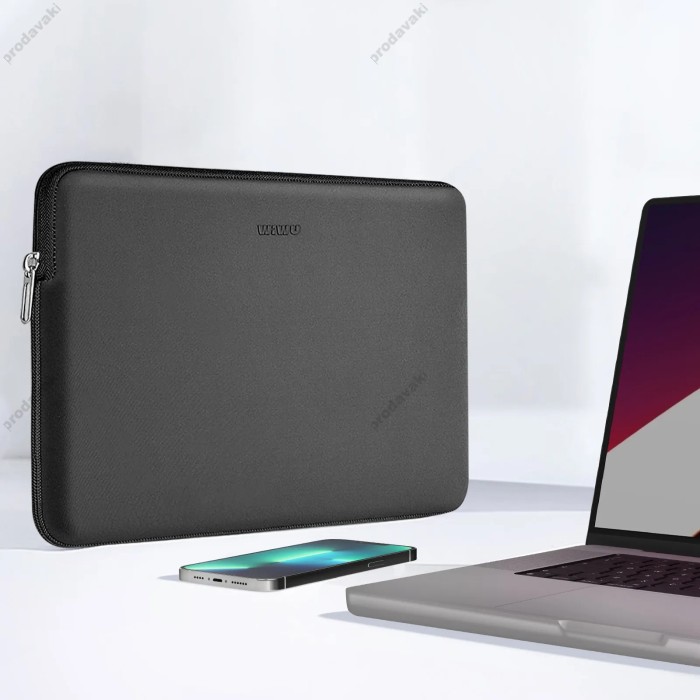 Папка-конверт Wiwu Skin Zero Sleeve для MacBook ноутбука планшета 13"-14.2'' Black