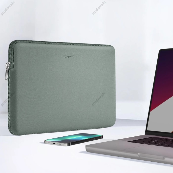 Папка-конверт Wiwu Skin Zero Sleeve для MacBook ноутбука планшета 13"-13.6" Gray