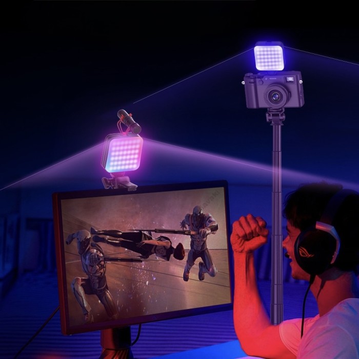 Накамерне відеосвітло LED CH D12S RGB 2500K-9000K