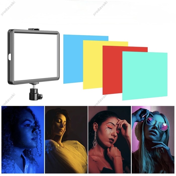 Лампа відеосвітло LED Viva VL8 120 Lights USB 15W 5V 4 color filters