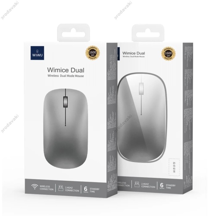 Комп'ютерна мишка WIWU WM110 Wimice Dual Wireles Dual Mode Grey