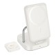 Бездротовий зарядний пристрій Hoco CQ16 Astute power bank charger+watch 10000mAh Milky White