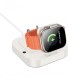 Бездротовий зарядний пристрій Hoco CQ16 Astute power bank charger+watch 10000mAh Milky White