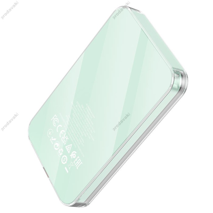 Повербанк портативний акумулятор Power Bank Hoco Q14 MagSafe Ice Crystal magnetic PD 20W 5000 mAh Blue 