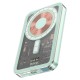 Повербанк портативний акумулятор Power Bank Hoco Q14 MagSafe Ice Crystal magnetic PD 20W 5000 mAh Blue 