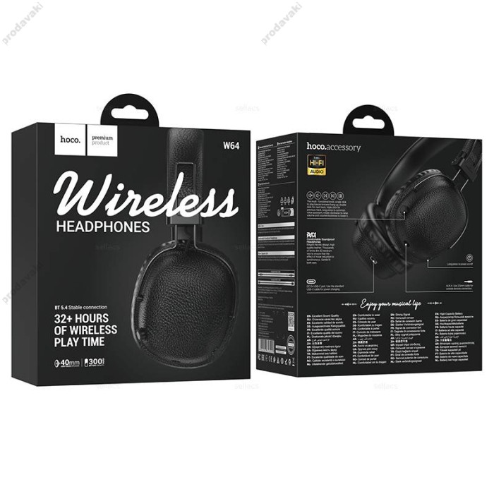 Бездротові Bluetooth навушники Hoco W64 Earl II BT 5.4 Black