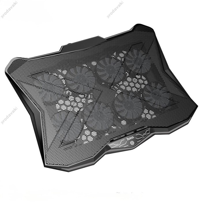 Підставка для ноутбука та MacBook Hoco DH26 RGB notebook multi-fan cooling stand Black
