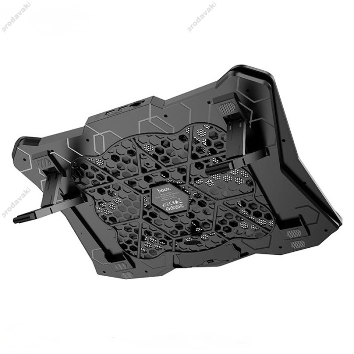 Підставка для ноутбука та MacBook Hoco DH26 RGB notebook multi-fan cooling stand Black