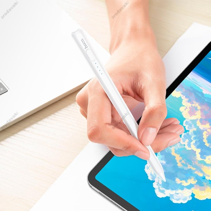 Стілус Stylus Pen Hoco GM114 Smart active Pad dedicated capacitive pen White