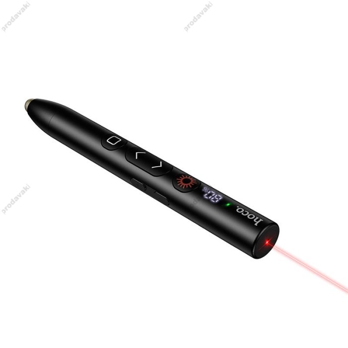 Лазерна указка HOCO GM203 Touch screen writing page turning pen LED Display Black