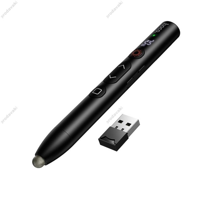 Лазерна указка HOCO GM203 Touch screen writing page turning pen LED Display Black