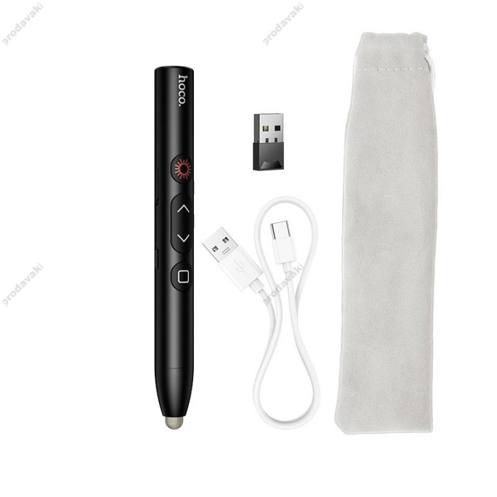 Лазерна указка HOCO GM203 Touch screen writing page turning pen LED Display Black