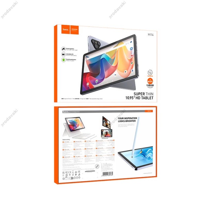 Планшет HOCO HI14 calling tablet PC 10.95" 4G call, 3+4GB RAM/64GB ROM Grey