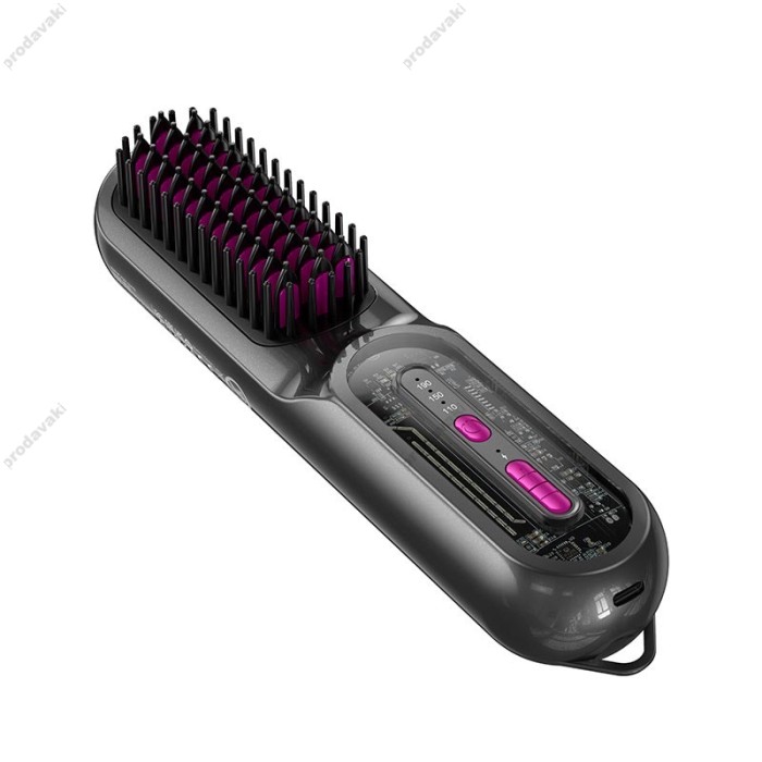 Електрична гребінець-випрямляч для волосся HOCO HP45 Heating straight hair comb Grey