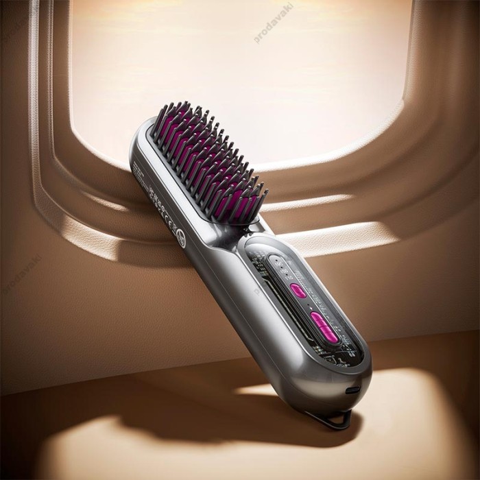 Електрична гребінець-випрямляч для волосся HOCO HP45 Heating straight hair comb Grey
