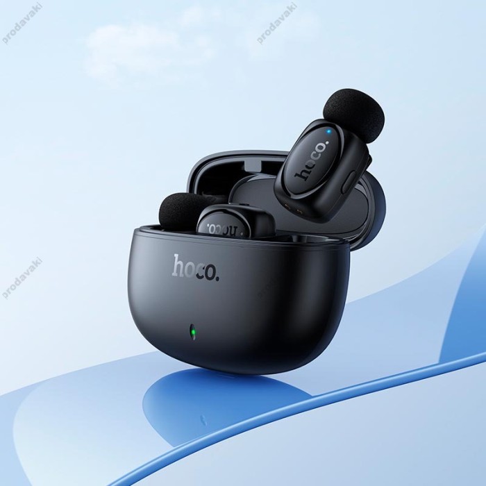 Бездротовий мікрофон Hoco L19 Lightning / Type-C Graceful wireless microphone Black