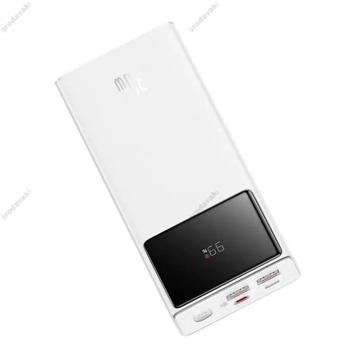 Повербанк портативний акумулятор Power Bank Baseus Star-Lord Digital 30W 30000 mAh Cluster White P10022905113-00