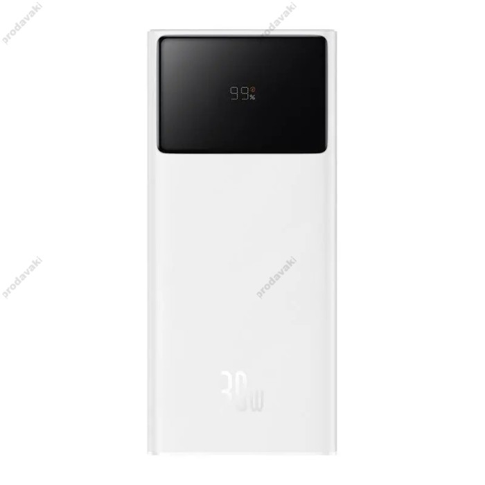 Повербанк портативний акумулятор Power Bank Baseus Star-Lord Digital 30W 30000 mAh Cluster White P10022905113-00