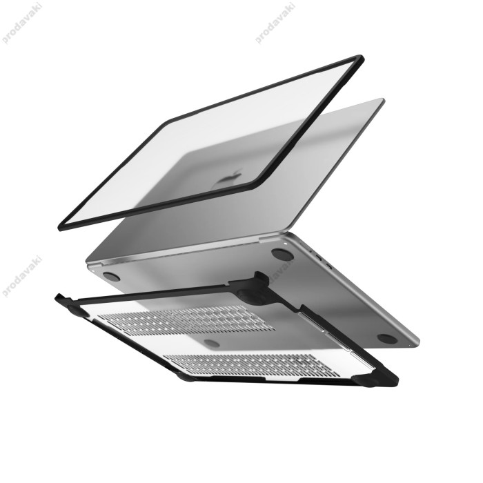 Протиударний чохол SwitchEasy Defender Protectiv для MacBook New Air 13.6 2022-2026 M2/M3/M4/M5 Black-Transparent