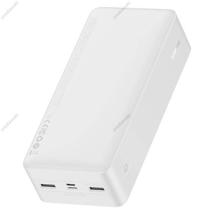 Повербанк портативний акумулятор Power Bank Baseus Bipow Digital Display 30000 mAh 15W White PPBD050202