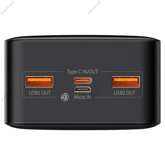 Повербанк портативний акумулятор Power bank Baseus Bipow Digital Display Power Bank 30000 mAh 20W Black PPBD050401