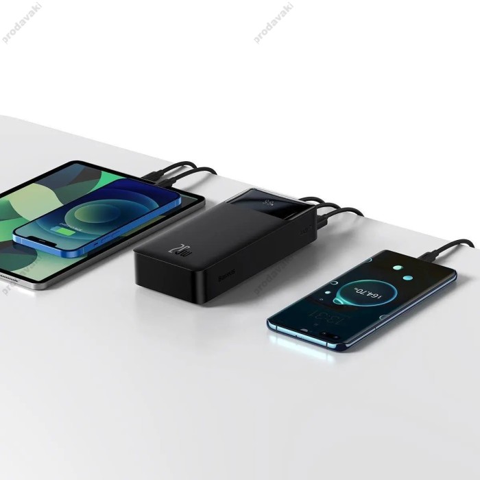 Повербанк портативний акумулятор Power bank Baseus Bipow Digital Display Power Bank 30000 mAh 20W Black PPBD050401