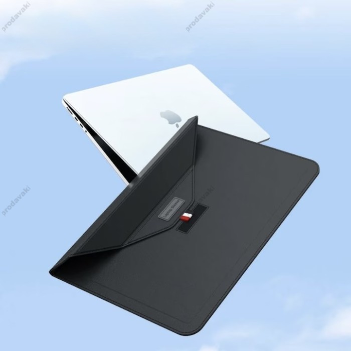 Чохол - конверт xVibe Leather PU sleeve stand для MacBook ноутбука планшета 13"-14.2" Black