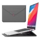 Чохол - конверт xVibe Leather PU sleeve stand для MacBook ноутбука 15"-16.2" Gray