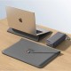 Чохол - конверт xVibe Leather PU sleeve stand для MacBook ноутбука 15"-16.2" Gray