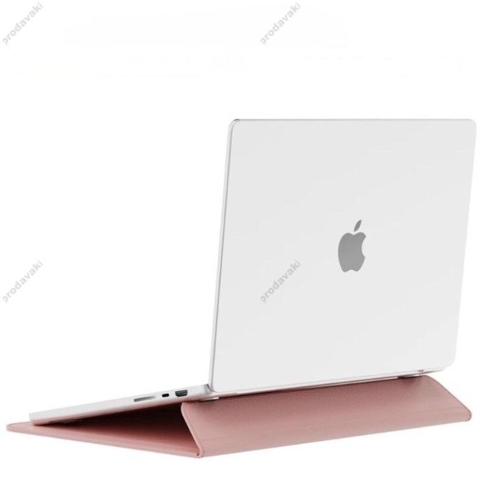Чохол - конверт xVibe Leather PU sleeve stand для MacBook ноутбука планшета 13"-14.2" Pink