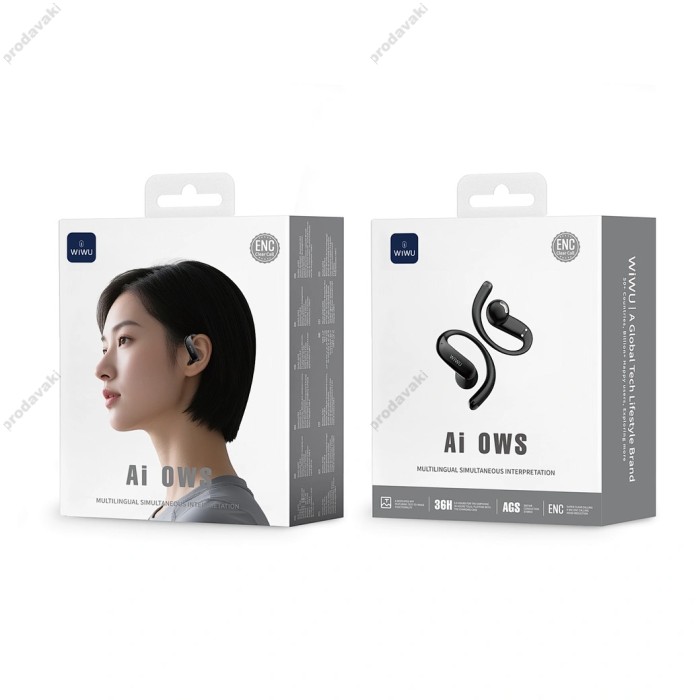 Бездротові навушники Bluetooth WiWU Ai303 Multilingual Real-time Translation BT 6.0 Grey