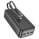 Повербанк портативний акумулятор Power bank Hoco J118B Speed energy with cable 20W 30000 mAh Black