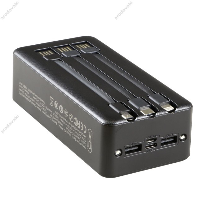 Повербанк портативний акумулятор Power bank XO PR164 30000 mAh Black