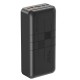 Повербанк портативний акумулятор Power bank XO PR189 fast charge light display 22.5W 30000 mAh Black