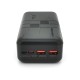 Повербанк портативний акумулятор Power bank XO PR189 fast charge light display 22.5W 30000 mAh Black