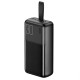 Повербанк портативний акумулятор Power bank XO PR199 Light Display 30000 mAh Black