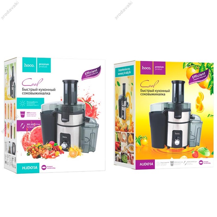 Соковижималка HOCO HJD01A Cool kitchen fast juicer 500ml 3 speed 400W Grey