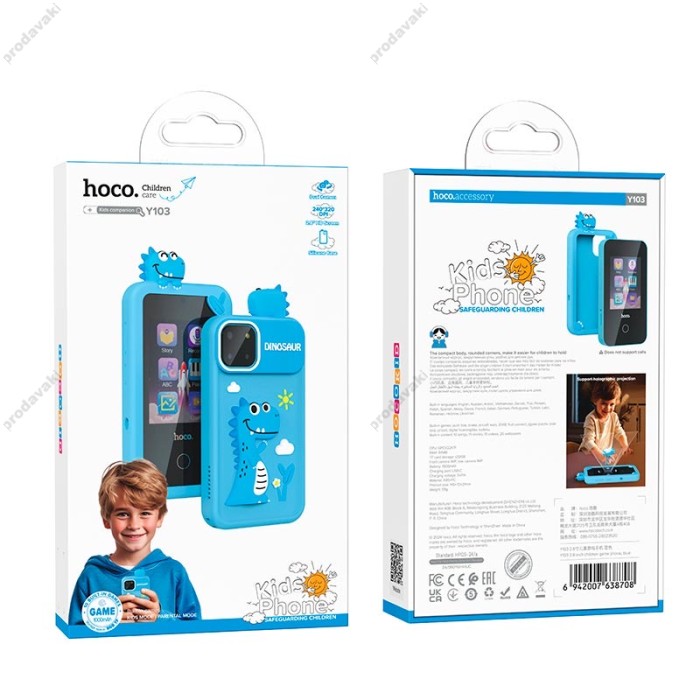 Мобільний телефон Дитячий HOCO Y103 2.8-inch children game (NO CALL SUPPORT) 8GB Blue